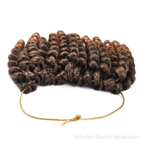 8 Inch High Premium Synthetic Fiber Crochet Hair Spring Jamaican Bounce Wand Curl Braid